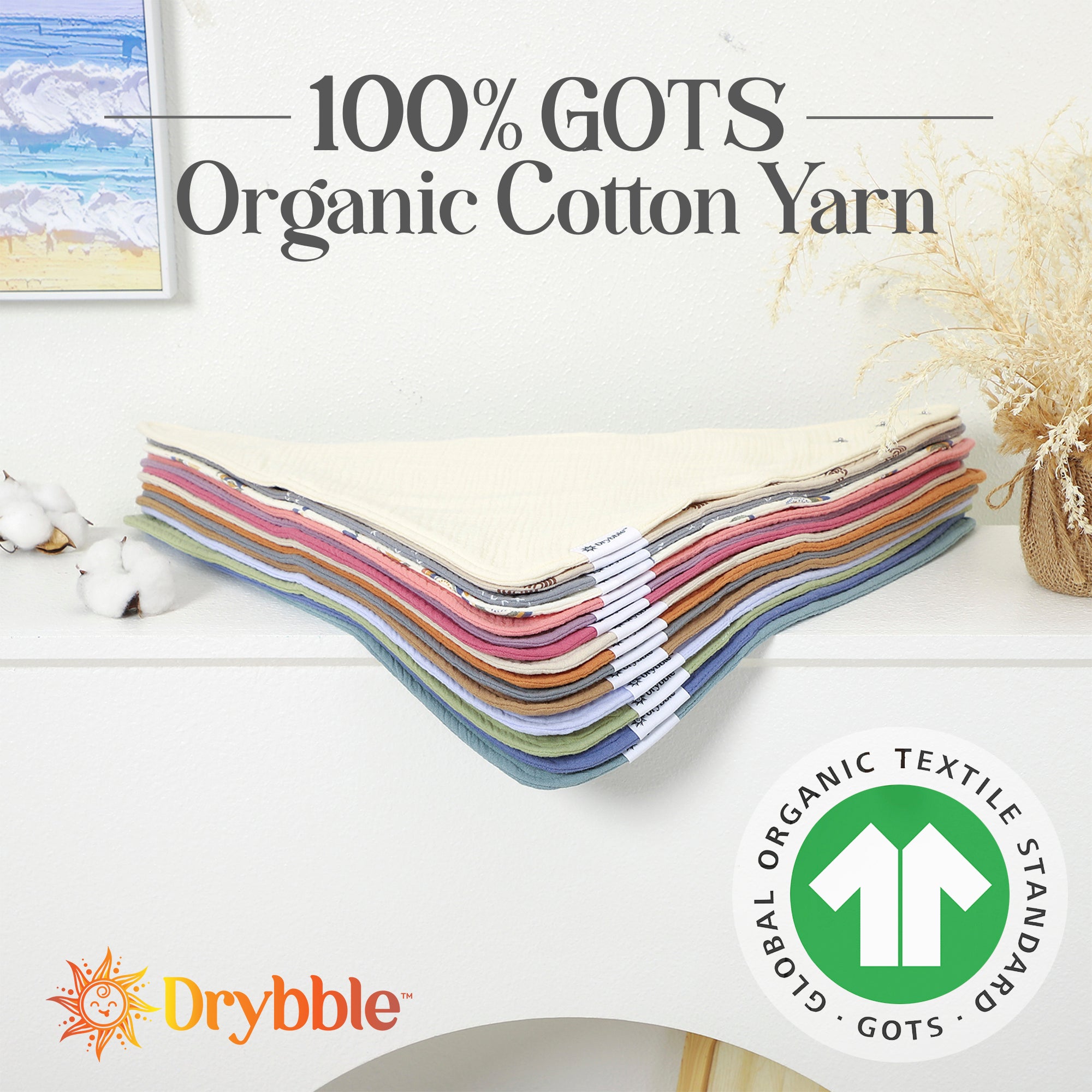 Drybble™ GOTS Organic Cotton Waterproof Adult Bandana Bibs